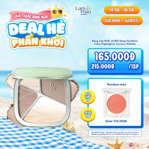  [DEAL SỐC 14.06 - 16.06 TẶNG 01 MÁ HỒNG FOCALLURE] Bảng Tạo Khối và Bắt Sáng Focallure Color Highlighter Contour Palette 