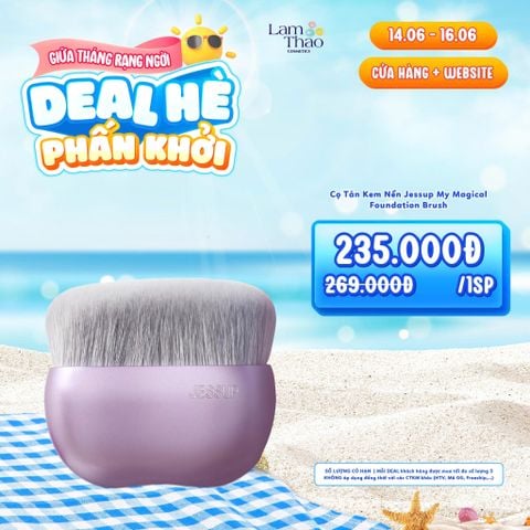  [DEAL SỐC 14.06 - 16.06] Cọ Tán Kem Nền Jessup My Magical Foundation Brush Luxury Purple Everyday Glam Collection 
