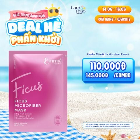  [DEAL SỐC 14.06 - 16.06] Mặt Nạ Sung Giúp Mờ Nếp Nhăn Emmie Ficus Microfiber Mask 