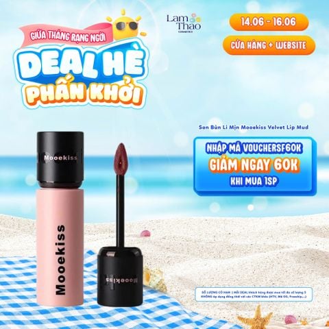  [DEAL SỐC 14.06 - 16.06] Son Bùn Lì Mịn Mooekiss Velvet Lip Mud 