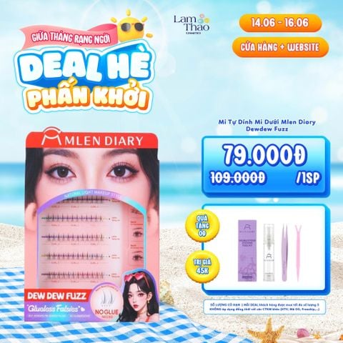  [DEAL SỐC 14.06 - 16.06 TẶNG DỤNG CỤ KÍCH MÍ MLEN DIARY] Mi Tự Dính Mi Dưới Mlen Diary Dewdew Fuzz 