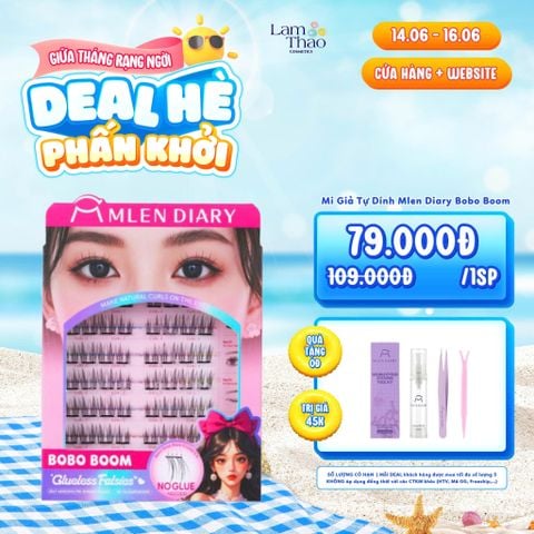  [DEAL SỐC 14.06 - 16.06 TẶNG DỤNG CỤ KÍCH MÍ MLEN DIARY] Mi Giả Tự Dính Mlen Diary Bobo Boom 