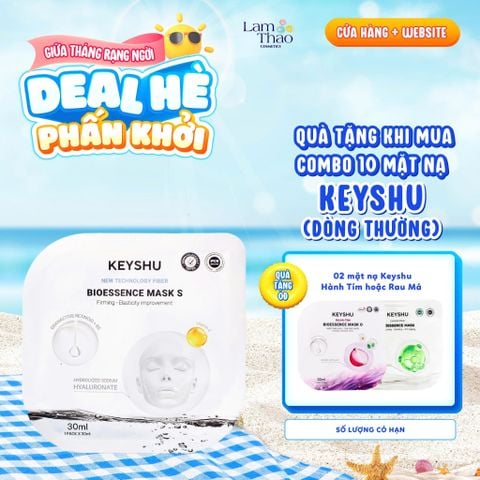  [MUA 10 MASK KEYSHU DÒNG THƯỜNG TẶNG 02 MASK KEYSHU] Mặt Nạ Hỗ Trợ Nâng Cơ Keyshu New Technology Fiber Bioessence Mask S 