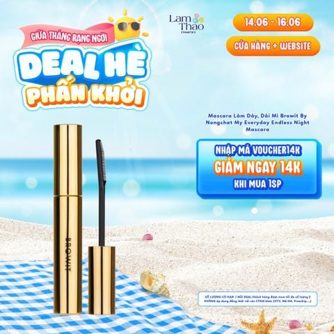  [DEAL SỐC 14.06 - 16.06] Mascara Làm Dày, Dài Mi Browit By Nongchat My Everyday Endless Night Mascara 