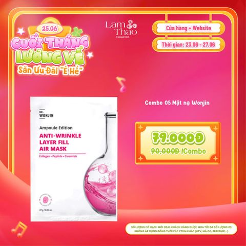  [DEAL SỐC 23.06 - 27.06 COMBO 5 MASK] Mặt Nạ Siêu Tinh Chất Chống Lão Hóa Dr Wonjin Anti-Wrinkle Layer Fill Air Mask 