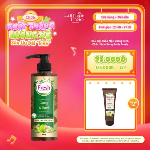  [DEAL SỐC 23.06 - 27.06 TẶNG DẦU XẢ FRESH 120G] Dầu Gội Thảo Mộc Dưỡng Sinh Chắc Khoẻ Bồng Bềnh Fresh 