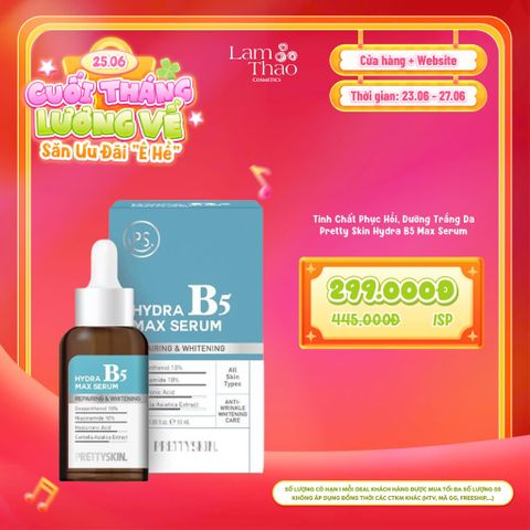  [DEAL SỐC 23.06 - 27.06] Tinh Chất Phục Hồi, Dưỡng Trắng Da Pretty Skin Hydra B5 Max Serum 