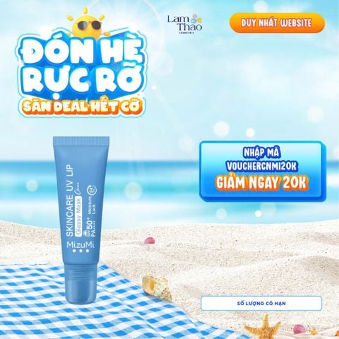  Mặt Nạ Môi Chống Nắng Mizumi Skincare UV Lip Glassy Mask Clear 