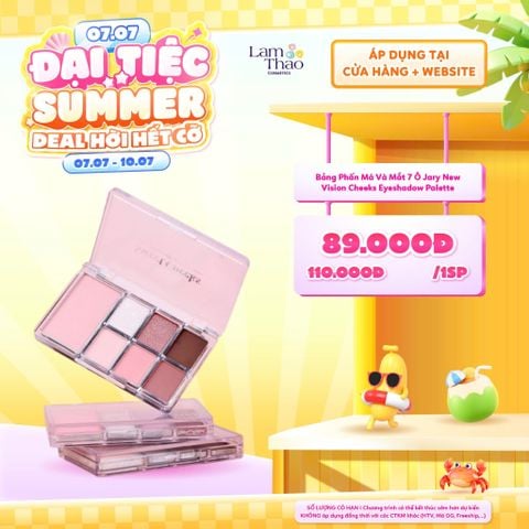 [DEAL SỐC 07.07 - 10.07] Bảng Phấn Má Và Mắt 7 Ô Jary New Vision Cheeks Eyeshadow Palette 