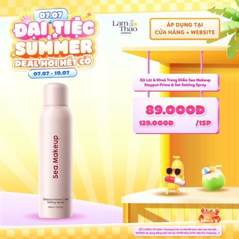  [DEAL SỐC 07.07 - 10.07] Xịt Lót & Khoá Trang Điểm Sea Makeup Stayput Prime & Set Setting Spray 