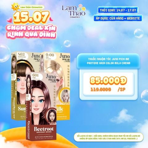  [DEAL SỐC 14.07 - 17.07] Thuốc Nhuộm Tóc Juno Pick Me Pantone Hair Color Milk Cream 