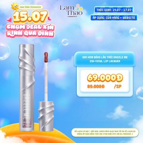  [DEAL SỐC 14.07 - 17.07] Son Kem Bóng Lâu Trôi Dazzle Me Ink-Vinyl Lip Lacquer 