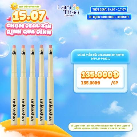  [DEAL SỐC 14.07 - 17.07] Chì Kẻ Viền Môi Unleashia Oh Happy Day Lip Pencil 