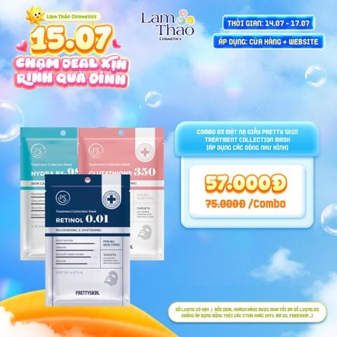  [DEAL SỐC 14.07 - 17.07 KHI MUA COMBO 3 MASK] Mặt Nạ Giấy Pretty Skin Treatment Collection Mask 