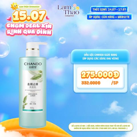  [DEAL SỐC 14.07 - 17.07 KHI MUA SIZE 600G] Dầu Gội Ngăn Ngừa Gàu & Giảm Ngứa Chando Himalaya Anti Dandruff & Itching Relief Shampoo 