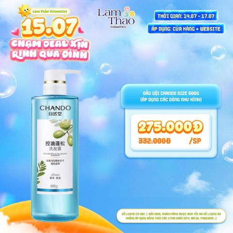  [DEAL SỐC 14.07 - 17.07 KHI MUA SIZE 600G] Dầu Gội Kiềm Dầu & Làm Phồng Tóc Chando Himalaya Oil Control & Volumizing Shampoo 