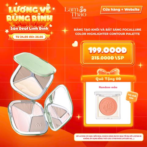  [DEAL SỐC 24.05 - 26.05 TẶNG 01 MÁ HỒNG FOCALLURE]  Bảng Tạo Khối và Bắt Sáng Focallure Color Highlighter Contour Palette 