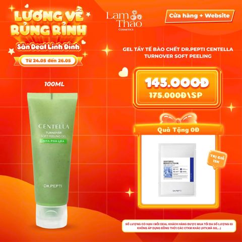  [DEAL SỐC 24.05 - 26.05 MUA SIZE 100ML TẶNG 01 MASK DR.PEPTI] Gel Tẩy Tế Bào Chết Dr.Pepti Centella Turnover Soft Peeling 