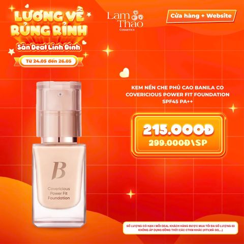  [DEAL SỐC 24.05 - 26.05] Kem Nền Che Phủ Cao Banila Co Covericious Power Fit Foundation SPF45 PA++ 