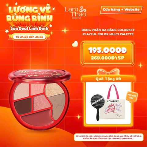  [DEAL SỐC 24.05 - 26.05 TẶNG TÚI TOTE + GƯƠNG MINI COLORKEY] Bảng Phấn Đa Năng Colorkey Playful Color Multi Palette 
