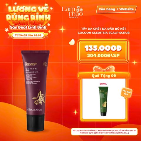  [DEAL SỐC 24.05 - 26.05 TẶNG DẦU XẢ COCOON 50ML] Tẩy Da Chết Da Đầu Bồ Kết Cocoon Gleditsia Scalp Scrub 