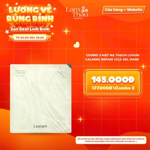  [DEAL SỐC 24.05 - 26.05 COMBO 3 MASK] Mặt Nạ Thạch Luvum Calming Repair Cica Gel Mask 