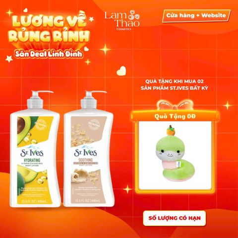  [MUA 2 SP ST.IVES BẤT KỲ TẶNG 01 GẤU BÔNG] Sữa Dưỡng Thể Toàn Thân ST.Ives Body Lotion 