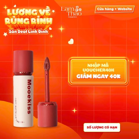  Son Kem Lì Mooekiss Soft Matte Lip Cream 