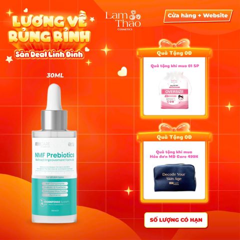  [TẶNG BTT BEFOU 50 MIẾNG][MUA HĐ MD CARE 499K TẶNG 01 TÚI DA ĐỰNG MỸ PHẨM] Serum Cân Bằng Lợi Khuẩn & Phục Hồi Da MD CARE NMF Prebiotics Refined Improvement Formula 