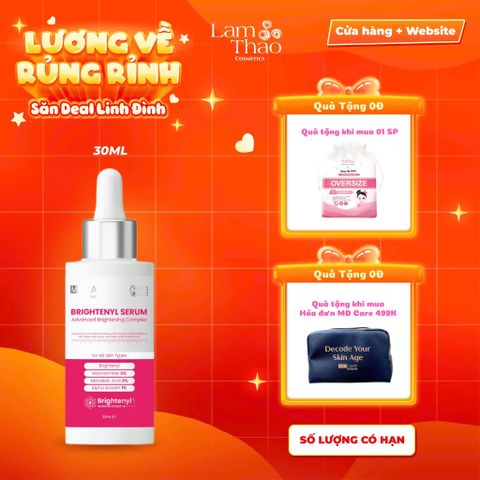  [TẶNG BTT BEFOU 50 MIẾNG][MUA HĐ MD CARE 499K TẶNG 01 TÚI DA] Tinh Chất Làm Sáng Da Đa Tầng MD Care Brightenyl Serum Advanced Brightening Complex 