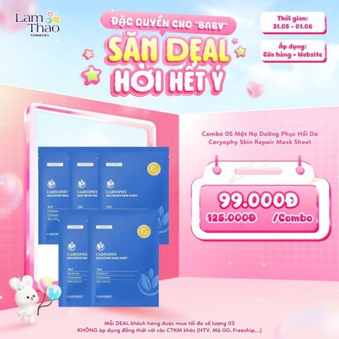  [DEAL SỐC 31.05 - 01.06 KHI MUA COMBO 5 MASK] Mặt Nạ Dưỡng Phục Hồi Da Caryophy Skin Repair Mask Sheet 