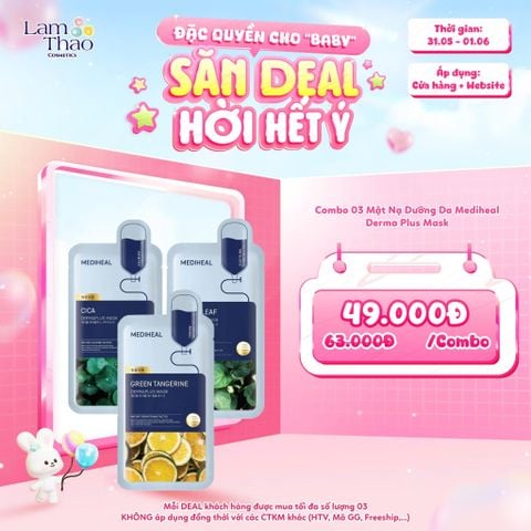  [DEAL SỐC 31.05 - 01.06 KHI MUA COMBO 3 MASK] Mặt Nạ Dưỡng Da Mediheal Derma Plus Mask 