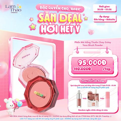  [DEAL SỐC 31.05 - 01.06] Phấn Má Hồng Thuần Chay Gslay Yoso Blush Powder 