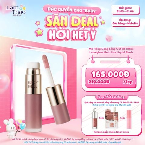  [DEAL SỐC 31.05 - 01.06] Má Hồng Dạng Lỏng Out Of Office Lumeglow Multi Use Liquid Blush 