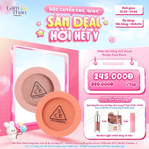  [DEAL SỐC 31.05 - 01.06] Phấn Má Hồng 3CE Mood Recipe Face Blush 