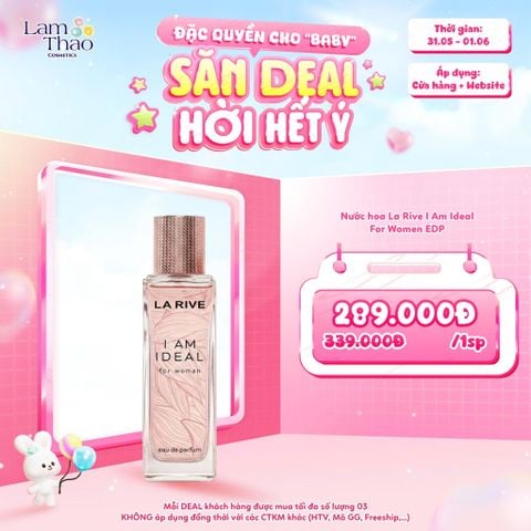 [DEAL SỐC 31.05 - 01.06] Nước hoa La Rive I Am Ideal For Women EDP 