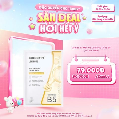  [DEAL SỐC 31.05 - 01.06 KHI MUA COMBO 10 MASK] Mặt Nạ Dưỡng Ẩm Dịu Da Thảo Dược Đông Y Colorkey Replenishing Facial Mask 