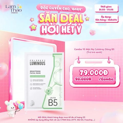  [DEAL SỐC 31.05 - 01.06 KHI MUA COMBO 10 MASK] Mặt Nạ Dưỡng Sáng Da Colorkey Luminous Brightening Facial Mask 