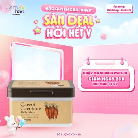  Mặt Nạ Cà Rốt Cấp Ẩm Và Làm Dịu Da Hằng Ngày Skinfood Carrot Carotene Daily Mask 