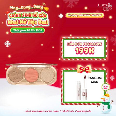  [DEAL SỐC 6.12 - 25.12 MUA HOÁ ĐƠN FOCALLURE 199K TẶNG 01 SON TRUE MATTE LIQUID LIPSTICK] Bảng Phấn Đa Năng Má Hồng Tạo Khối Và Bắt Sáng Focallure 3 In 1 Pro-Sculpt Palette 