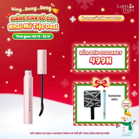  [DEAL SỐC 6.12 - 25.12 MUA HOÁ ĐƠN COLORKEY 499K TẶNG GƯƠNG + SON KEM LÌ] Chuốt Mi Cong Và Dày Colorkey Volumizing & Curling Mascara 