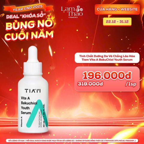  [DEAL SỐC 22.12 - 31.12] Tinh Chất Dưỡng Da Và Chống Lão Hóa Tiam Vita A BakuChiol Youth Serum 