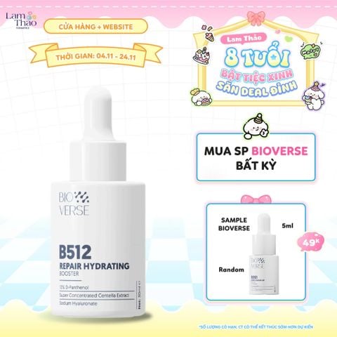  [DEAL SỐC 4.11 - 24.11 TẶNG SAMPLE BIOVERSE 5ML] Tinh Chất Phục Hồi Da Cấp Ẩm Bioverse B512 Repair Hydrating Booster 