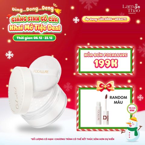  [DEAL SỐC 6.12 - 25.12 MUA HOÁ ĐƠN FOCALLURE 199K TẶNG 01 SON TRUE MATTE LIQUID LIPSTICK] Phấn Phủ Focallure Poreless Matte Loose Powder FA201 
