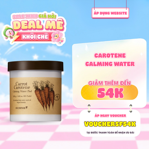  Toner Pad Làm Dịu Da Skinfood Carrot Carotene Calming Water Pad 