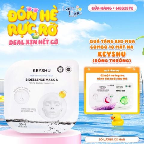  [MUA 10 MASK KEYSHU DÒNG THƯỜNG TẶNG 02 MASK KEYSHU] Mặt Nạ Hỗ Trợ Nâng Cơ Keyshu New Technology Fiber Bioessence Mask S 
