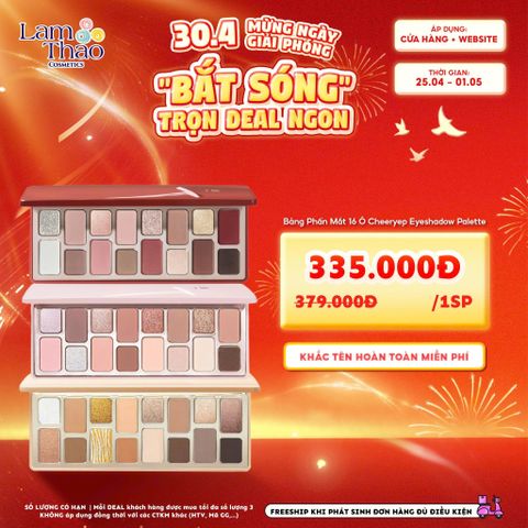  [DEAL SỐC 25.04 - 01.05] Bảng Phấn Mắt 16 Ô Cheeryep Eyeshadow Palette 