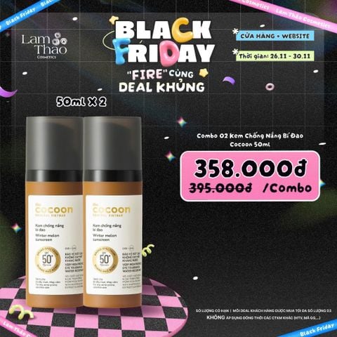  [DEAL SỐC 26.11 - 30.11 COMBO 2 CHAI 50ML] Kem Chống Nắng Chiết Xuất Bí Đao Cocoon Winter Melon Suncreen SPF 50 + PA ++++ 