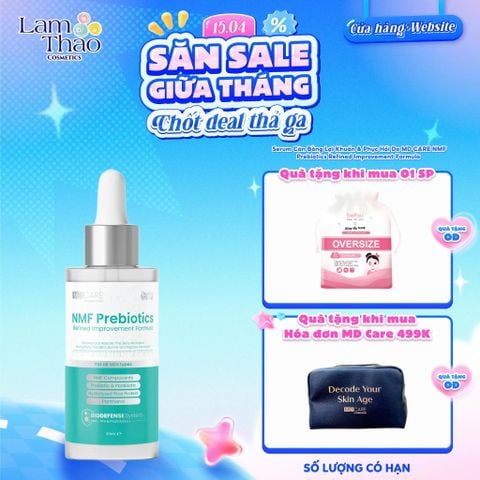  [TẶNG BTT BEFOU OVERSIZE 50 MIẾNG] [HĐ MD CARE 499K TẶNG 01 TÚI DA] Serum Cân Bằng Lợi Khuẩn & Phục Hồi Da MD CARE NMF Prebiotics Refined Improvement Formula 