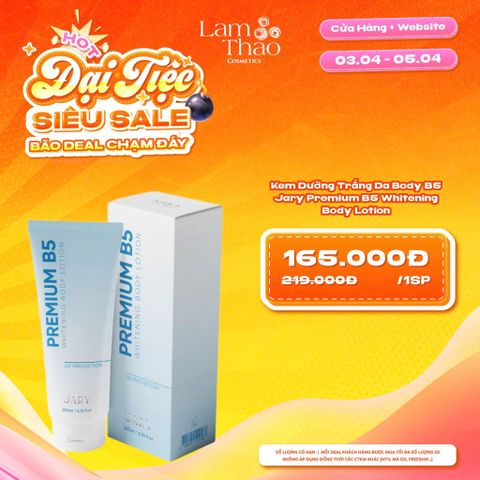  [DEAL SỐC 03.04 - 05.04] Kem Dưỡng Trắng Da Body B5 Jary Premium B5 Whitening Body Lotion 